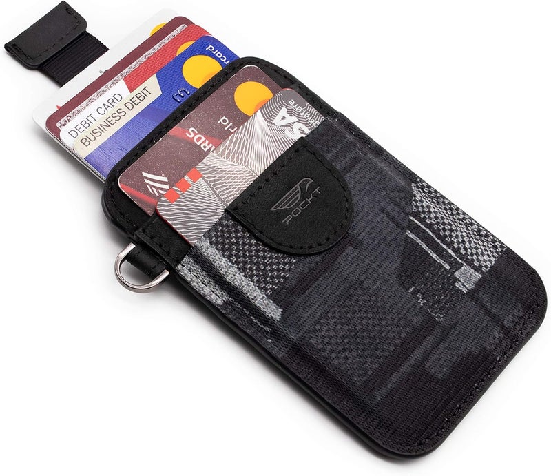 POCKT Slim Card Holder Wallet For Men and Women - Minimalist Front Pocket Wallet Elastic Credit Card Holder Genuine Leather RFID Blocking Card Case Wallets | Smutch - Image 4